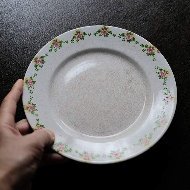BEST IRONSTONE(日本硬質陶器)デザート皿 φ21cm
