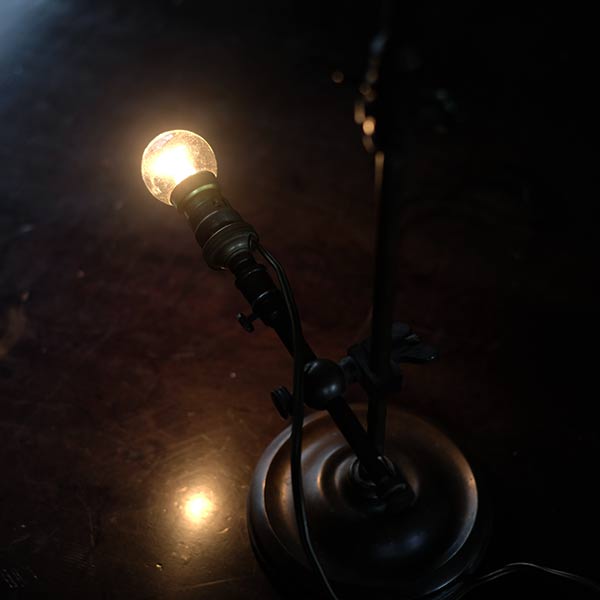 French brass standing lamp