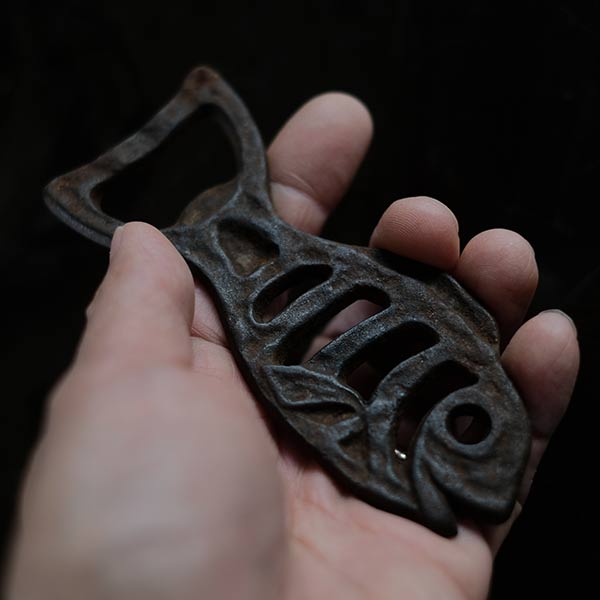 Fish bottle opener