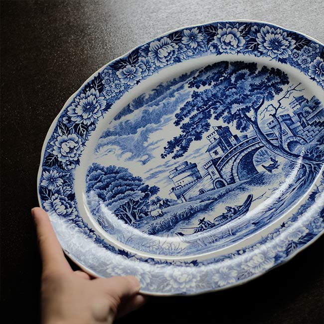 硬質陶器 楕円大皿