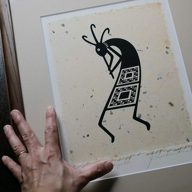 シルクスクリーン「KOKOPELLI」Diane Quackenbush