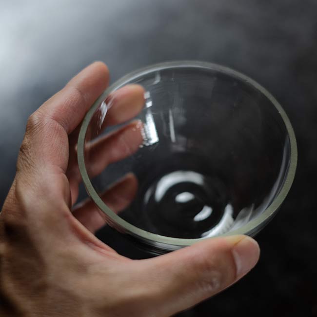 Small medical glass bowl