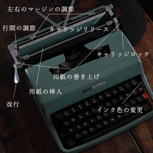 OLIVETTI Lettera 32 Typewriter, Ink Ribbon Replaced, Part of Defective Condition