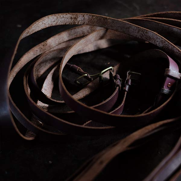 Leather belts (set of 6)