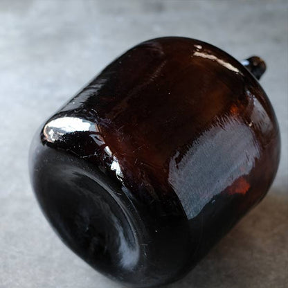 Amber demijohn bottle