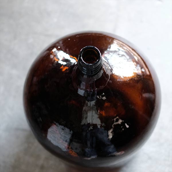 Amber demijohn bottle