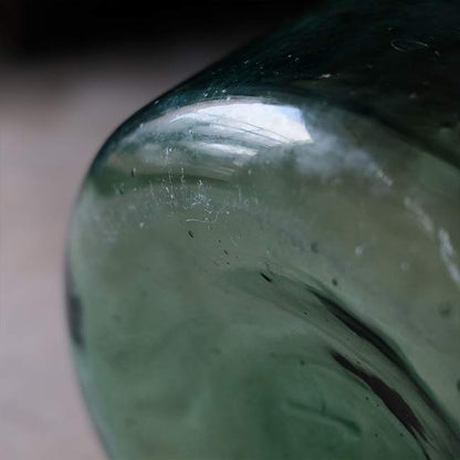 Aqua green demijohn bottle