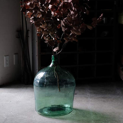Aqua green demijohn bottle
