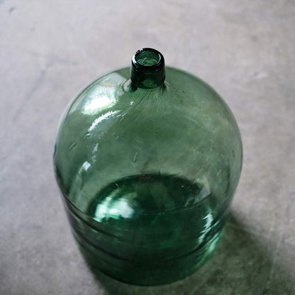Aqua green demijohn bottle