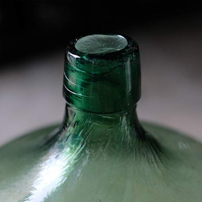 Aqua green demijohn bottle