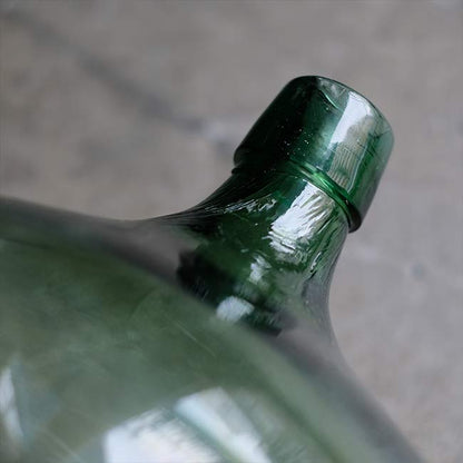 Aqua green demijohn bottle