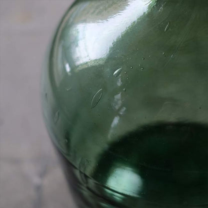 Aqua green demijohn bottle