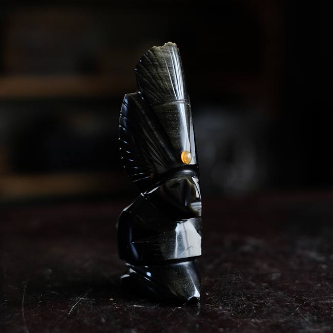 Aztec Obsidian Statue