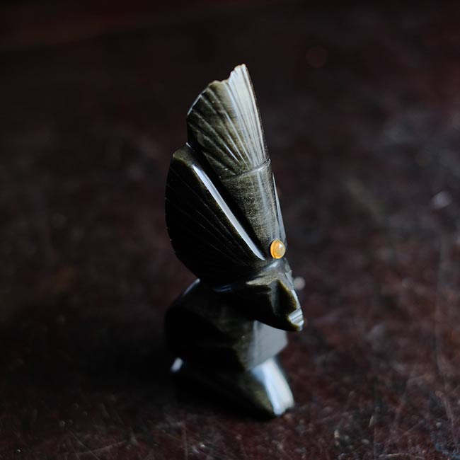 Aztec Obsidian Statue