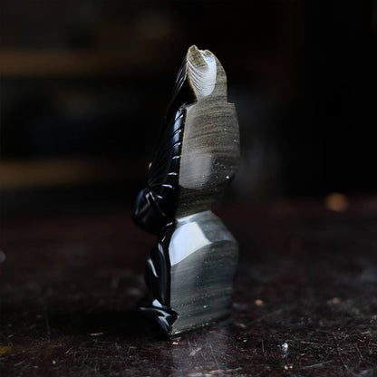 Aztec Obsidian Statue