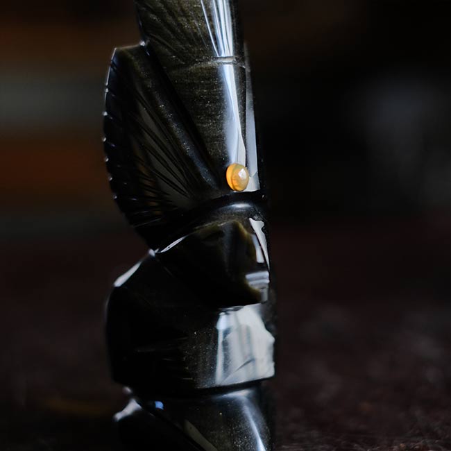 Aztec Obsidian Statue