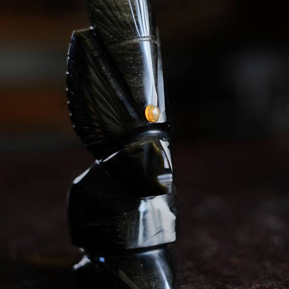 Aztec Obsidian Statue