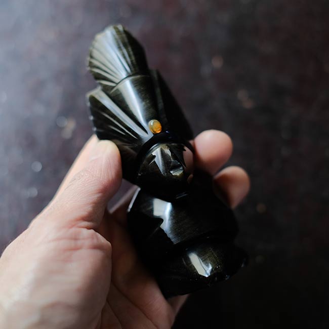 Aztec Obsidian Statue