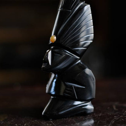 Aztec Obsidian Statue