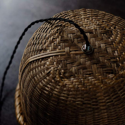 Bamboo shade pendant light
