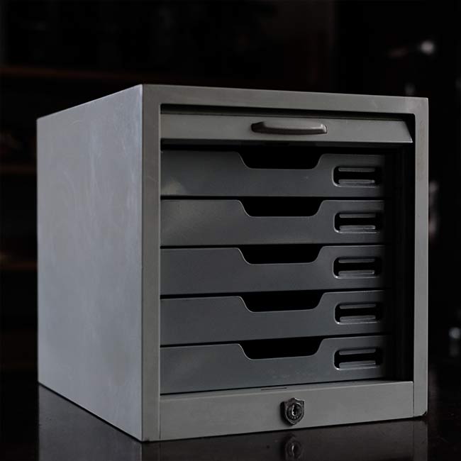 Steel shutter door drawer (A4, 5 drawers)