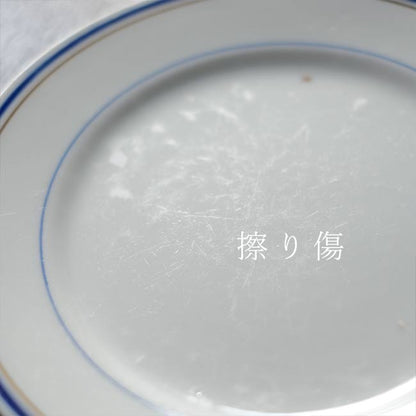 ブルーラインの中皿 φ21cm 訳あり