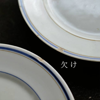 ブルーラインの中皿 φ21cm 訳あり