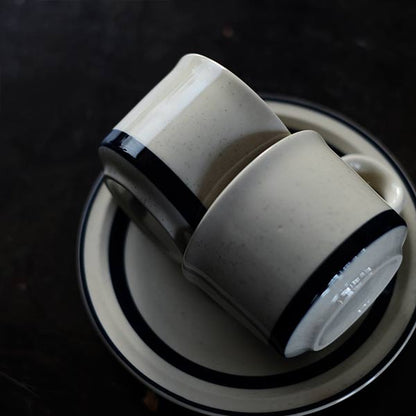 Stoneware cup and saucer
