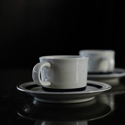 Stoneware cup and saucer