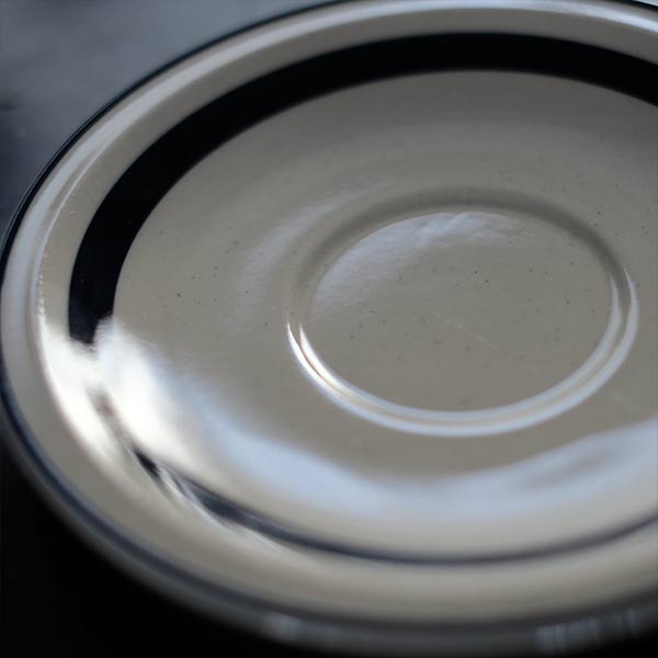 Stoneware cup and saucer