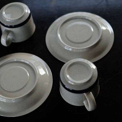 Stoneware cup and saucer