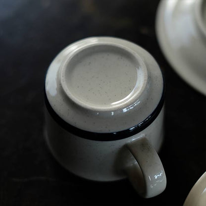 Stoneware cup and saucer