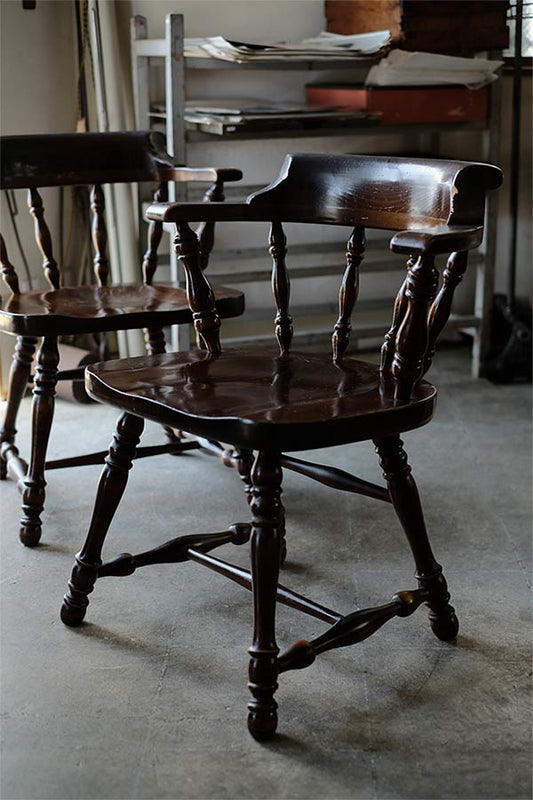 ETHAN ALLEN 肘掛け付きパブチェア