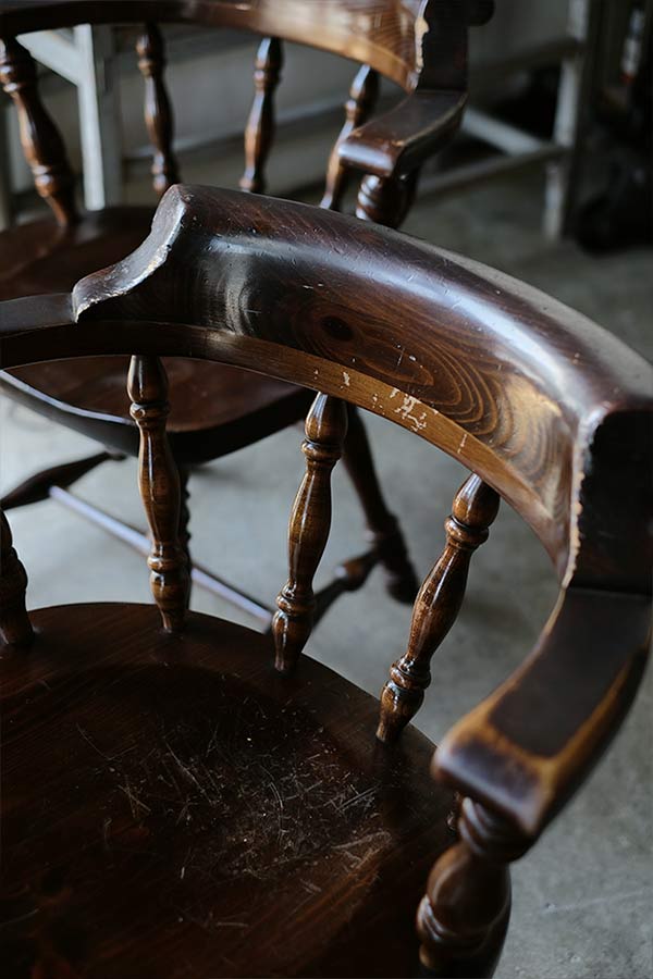 ETHAN ALLEN 肘掛け付きパブチェア