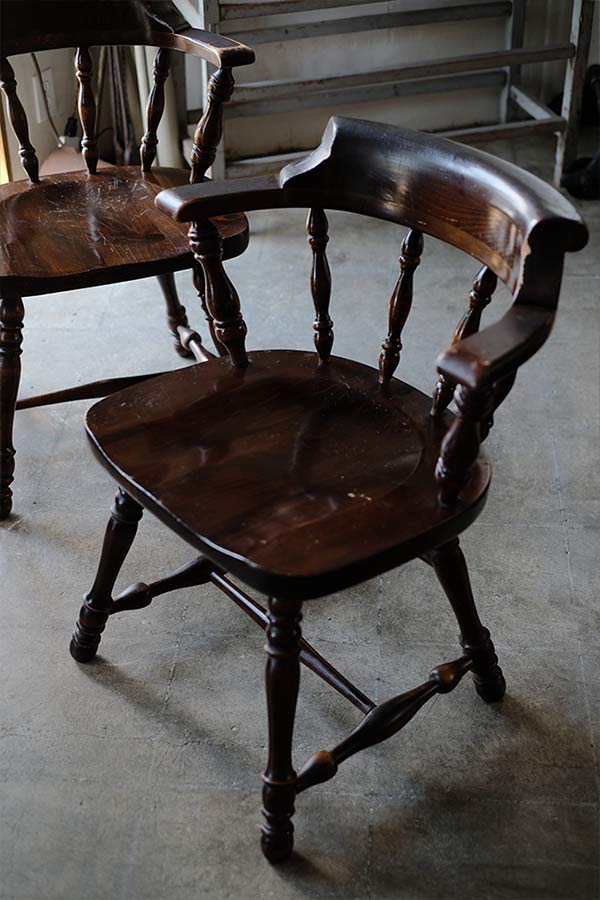 ETHAN ALLEN 肘掛け付きパブチェア