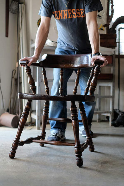 ETHAN ALLEN 肘掛け付きパブチェア