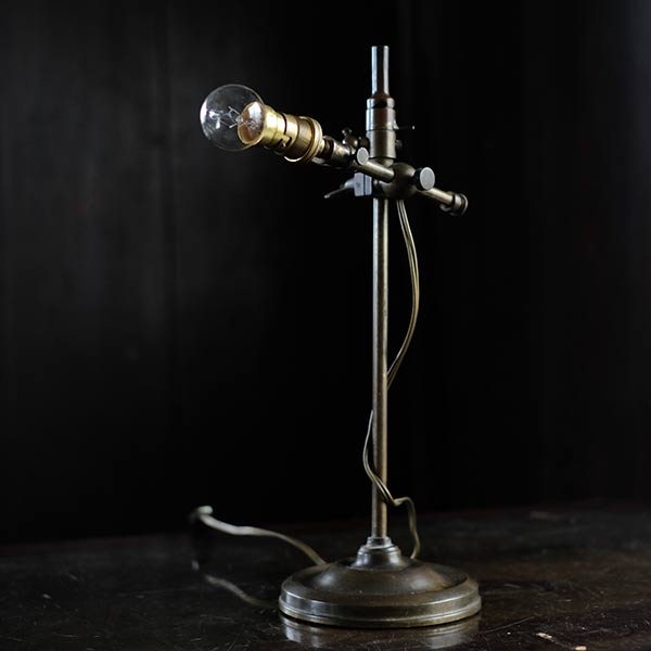 French brass standing lamp