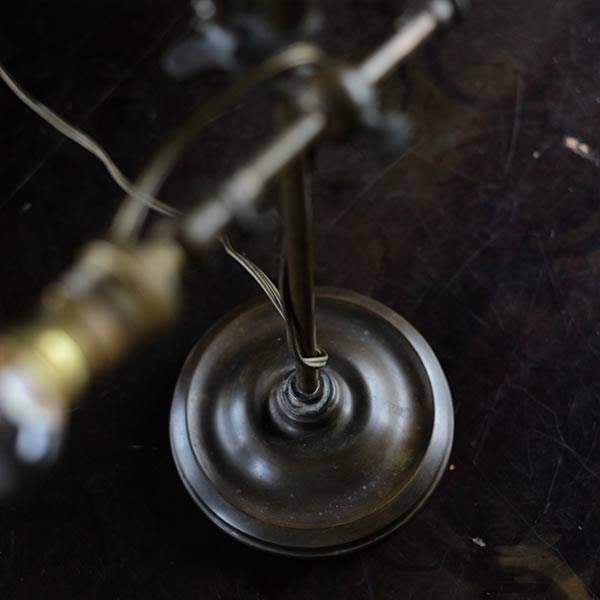 French brass standing lamp