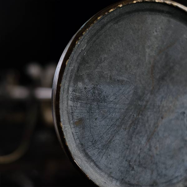 French brass standing lamp