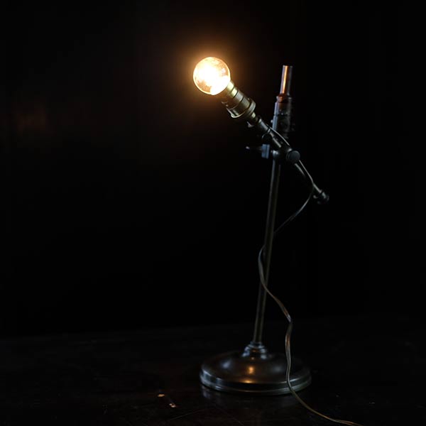 French brass standing lamp