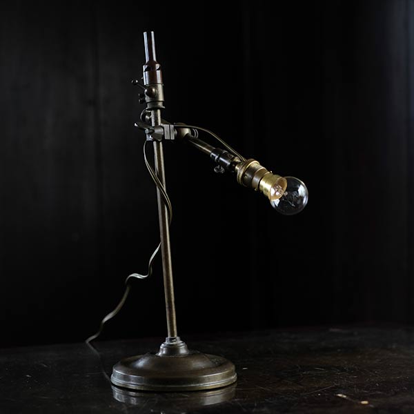 French brass standing lamp