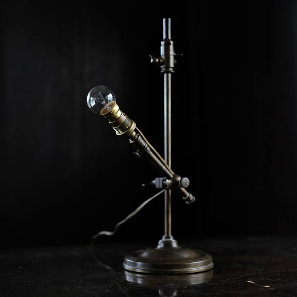 French brass standing lamp