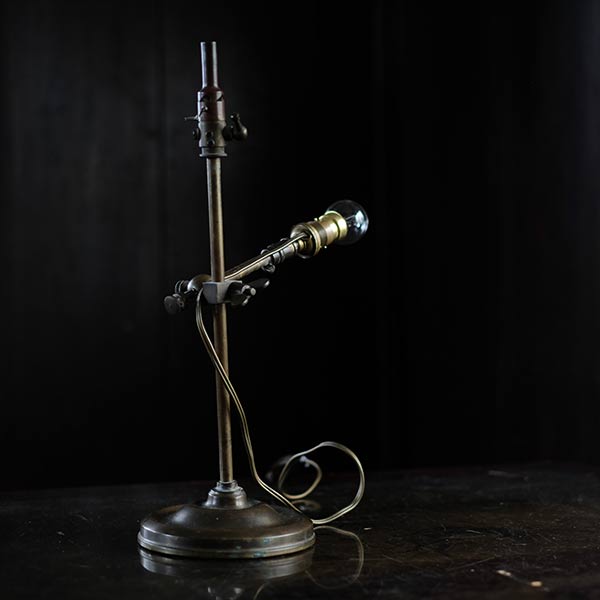 French brass standing lamp