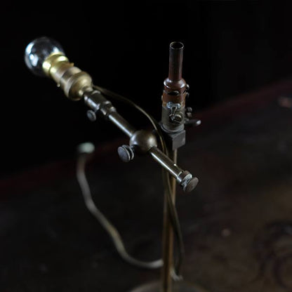French brass standing lamp