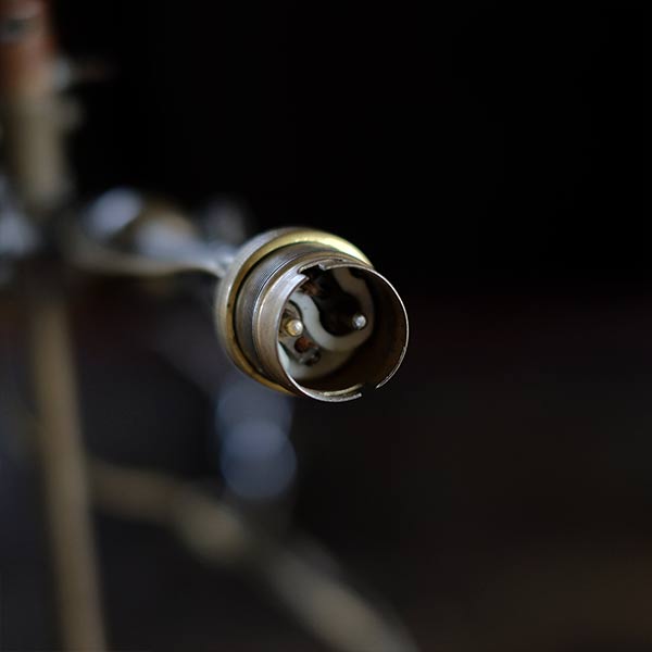 French brass standing lamp