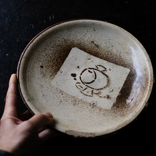 型紙 吹墨 行灯皿