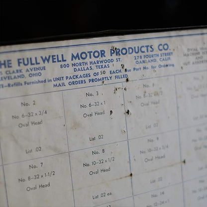THE FULL WELL MOTOR PRODUCTS パーツ収納