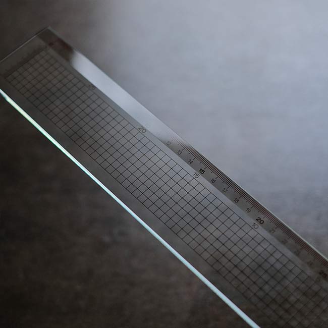 強化ガラス製カッティング定規 60cm
