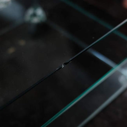 Glass showcase with lid