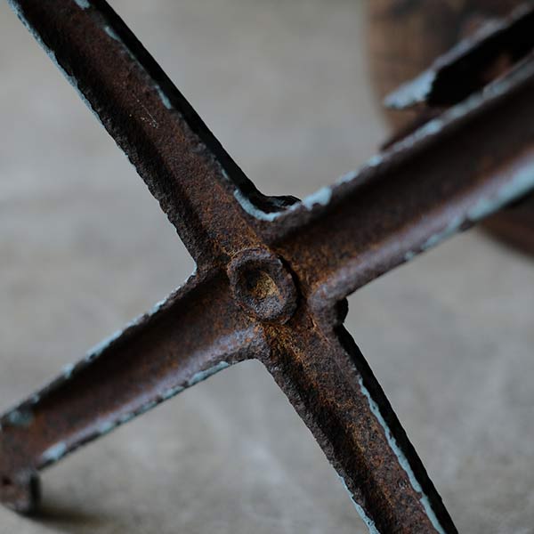 Iron-legged stool